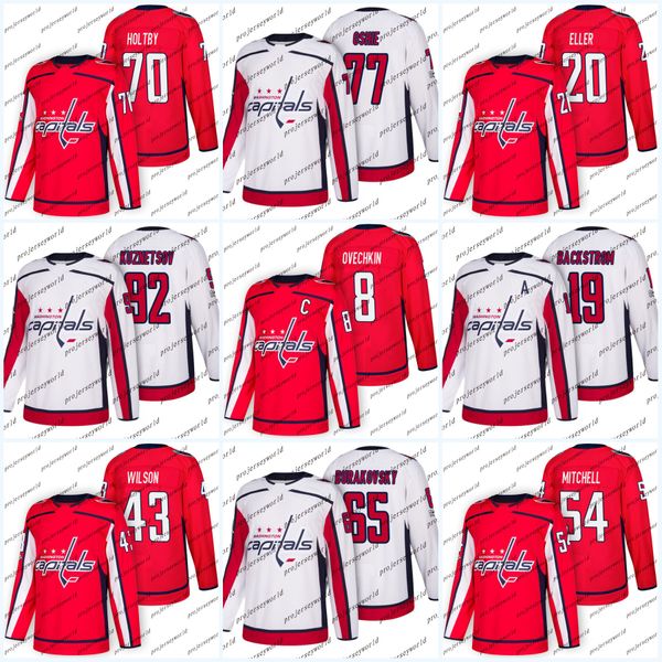 

100th Patch Washington Capitals Alex Ovechkin T.J. Oshie Evgeny Kuznetsov Nicklas Backstrom Tom Wilson Team Road Ice Hockey Jerseys