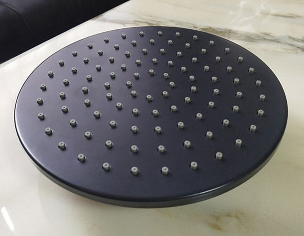 

hipping stainless steel black round shower head 200 250 300mm ceiling mounted big rain shower head for bathroom high quality