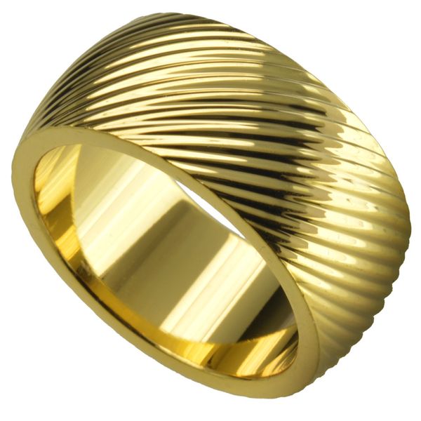 Anel de casamento de noivado com concha de ouro 18KT masculino Sz 8-15 r246MA285B