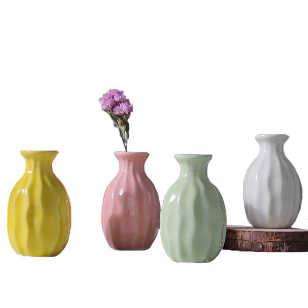 Ceramic Vase Tower Vase For Home Decoration Photo Prop Fashion