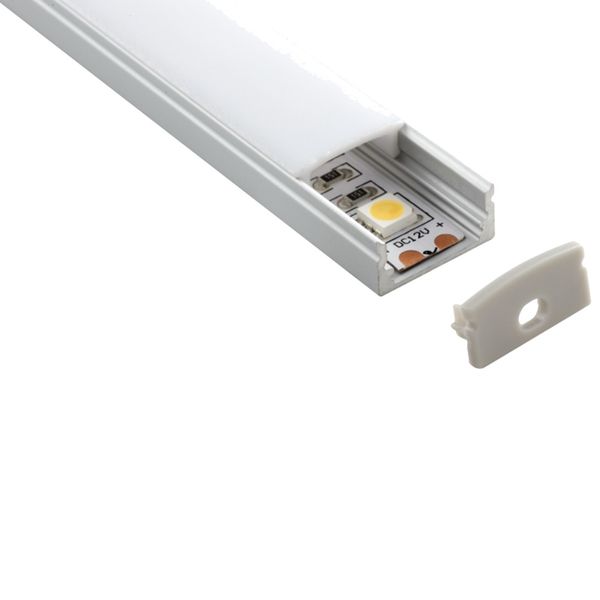

100 x 2m sets/lot 6000 series aluminum led channel super thin u type led aluminium housing profile for ceiling mounted lighting