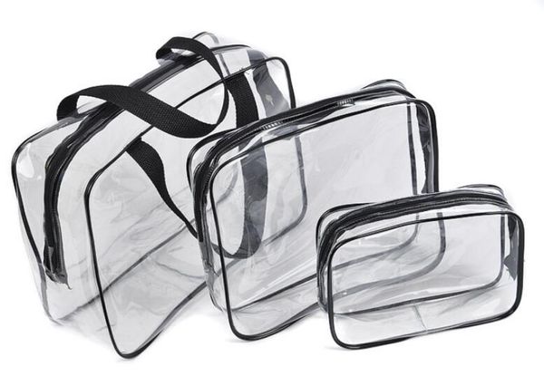 

waterproof transparent travel cosmetic bag women portable toiletry makeup make up wash organizer zipper storage pouch