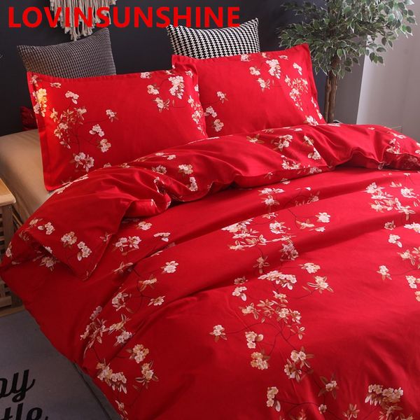 

lovinsunshine red pastoral style bedding covers twin full  king sets 2pcs/3pcs bedding set covers bed linings