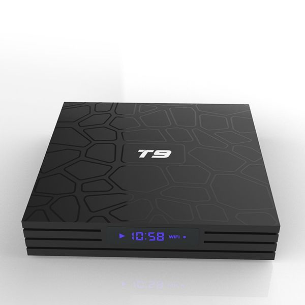 

t9 android 9.0 tv box quad core 4gb 32gb rk3318 2.4g wifi h.265 with led displayer
