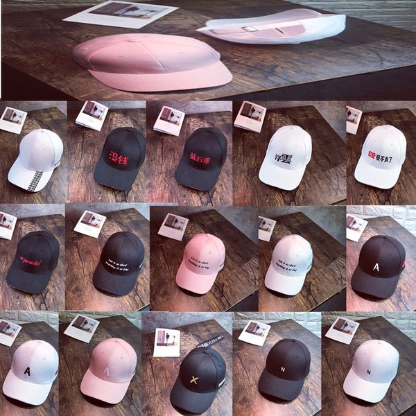 

embroidery youth letter baseball cap man and woman snapback hip hop flat hat black white dad cap promotion, Blue;gray