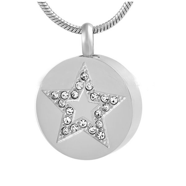

cremation urn pentagram necklace of ashes memorial keepsake always in my heart stainless steel pendant necklace + funnel kit, Silver