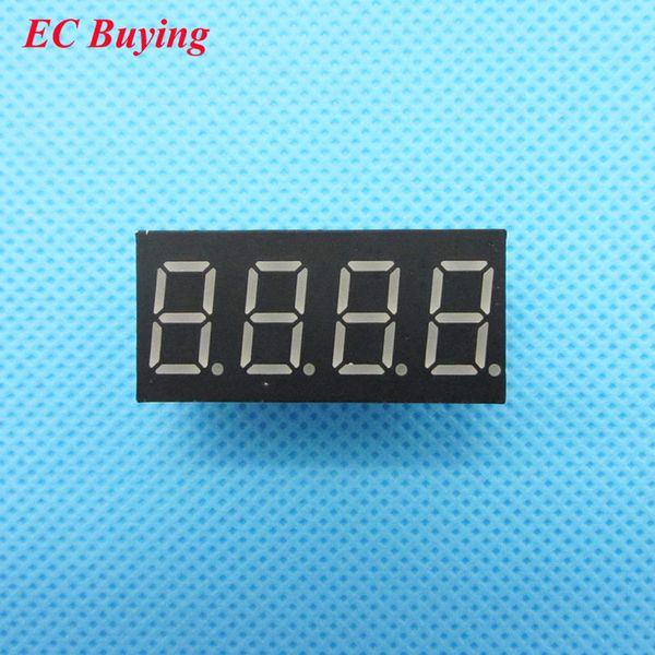 

5pcs 4 bit 4bit digital tube common anode positive digital tube 0.36" 0.36in. red led display 7 segment digit 7 segment