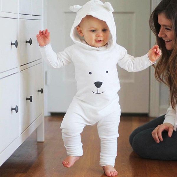 

новорожденный ребенок комбинезон мальчик девочка ребенок с длинным рукавом медведь с капюшоном комбинезон комбинезон наряды clothestoddler м, Blue