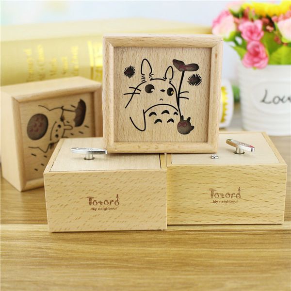 

clockwork musicbox birthday gift totoro music boxes wood musical box