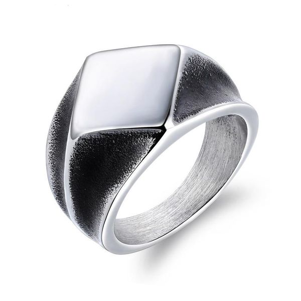 

steel gold black color fashion simple men's rings stainless steel ring jewelry gift for men boys 636, Silver