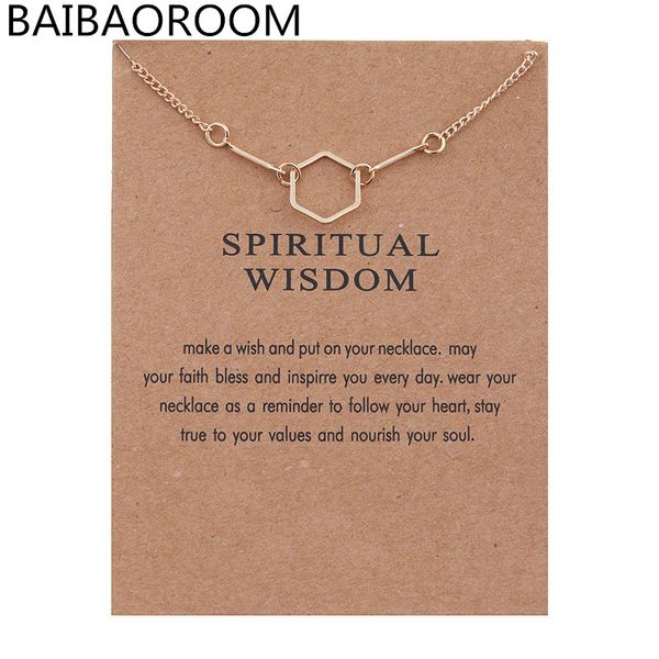 

whole salenew gold-color bones spiritual wisdom hexagonal alloy clavicle pendant short necklace, Silver