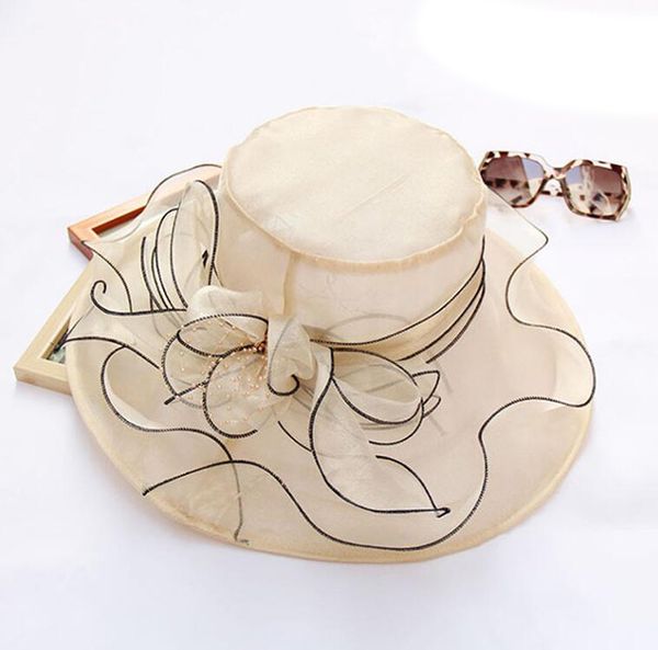 

wedding elegant wide brim cap women hat sun hat 1 pcs, Blue;gray