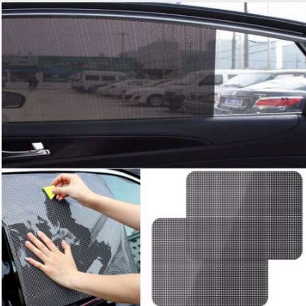 

2pcs car window cover sunshade curtain uv protection shield sun shade visor mesh static sun shades parasol automovil