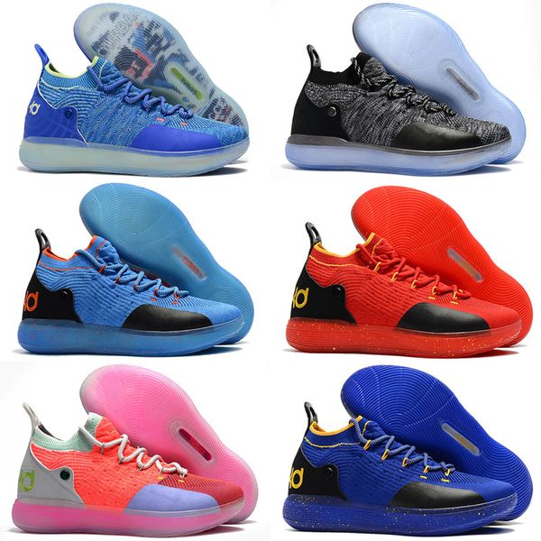 

Top Kd 11 Баскетбольная обувь Кроссовки Мужчины Женщины Молодежь Серый Параноидальный Персидский Фиолетовый PE Fly Kevin Durant 11s XI 2018 Аутентичная спортивная обувь