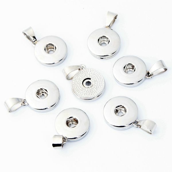 

18mm noosa snap button alloy charms pendant for necklace and bracelets diy jewelry accessory interchangeable ginger snap not include chain, Silver