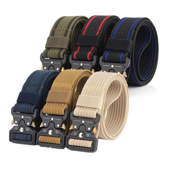 

new style tacticla belt men women tacticla quick-releasing for 3.8 cobra deduction nylon belt outdoor training sport, Black;brown