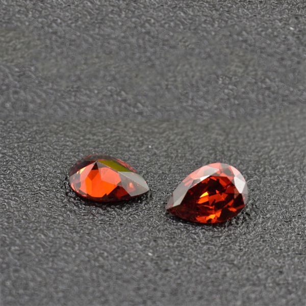 

200pcs/lot 5x7mm-9x11mm 3a cubic zirconia garnet pear cut synthetic loose gemstones 5 sizes for sterling silver jewelry making wholesale, Black