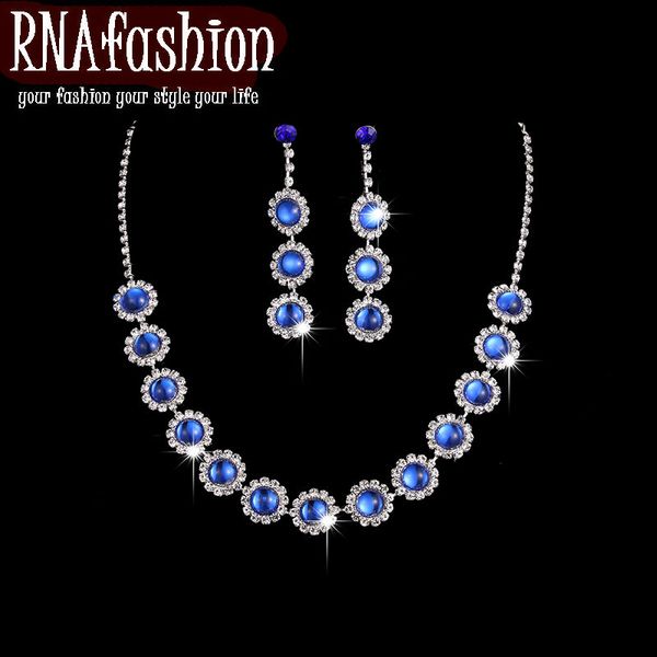 

classic bridal jewelry sets for brides bridesmaid jewellery set rhinestone ethiopian jewelry parure, Silver