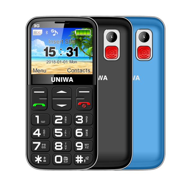 

Uniwa V808G русская клавиатура 3G мобильный телефон изогнутый экран телефоны Dual SIM SOS кн