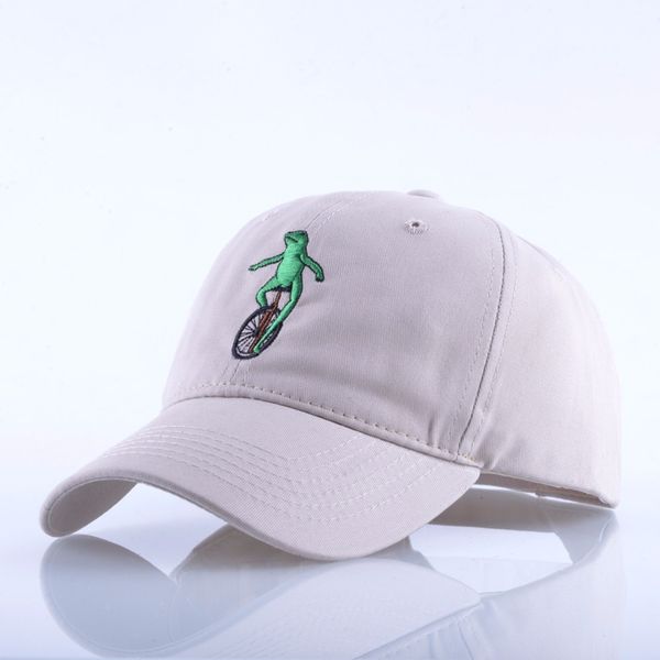 

new embroidery wheelbarrow frog dad snapback baseball cap curved bill green frog pepe fitted hats meme visor hat gorras, Blue;gray