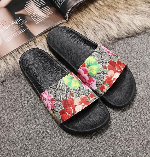

size 36-43 men women sandals designer shoes luxury slide summer fashion antislip leisure with thick sandals slipper flip flops, Black