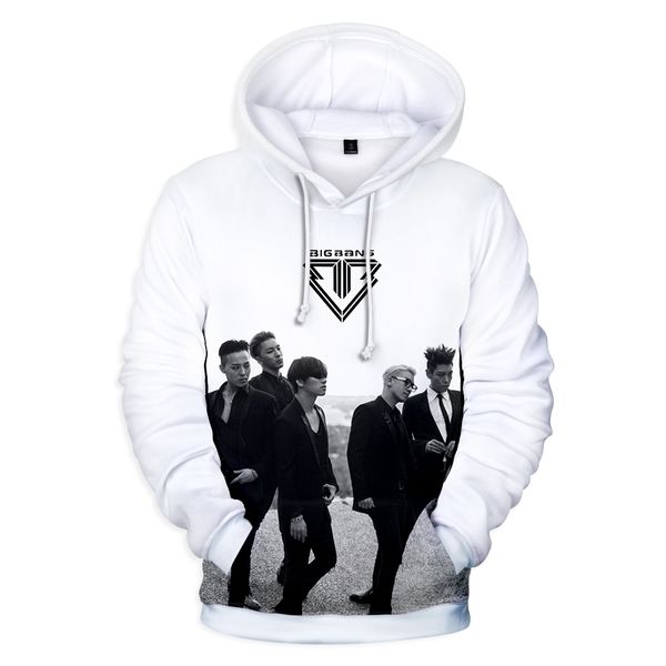 

bigbang 3d hoodies sweatshirt korean men singing group streetwear men/women autumn winter kpop collage style hoodies sweatshirt, Black