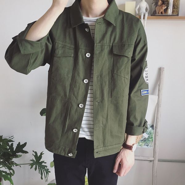 

men's jackets baseball shirt sportswear men's lapel jacket coats bomber jacket, Black;brown