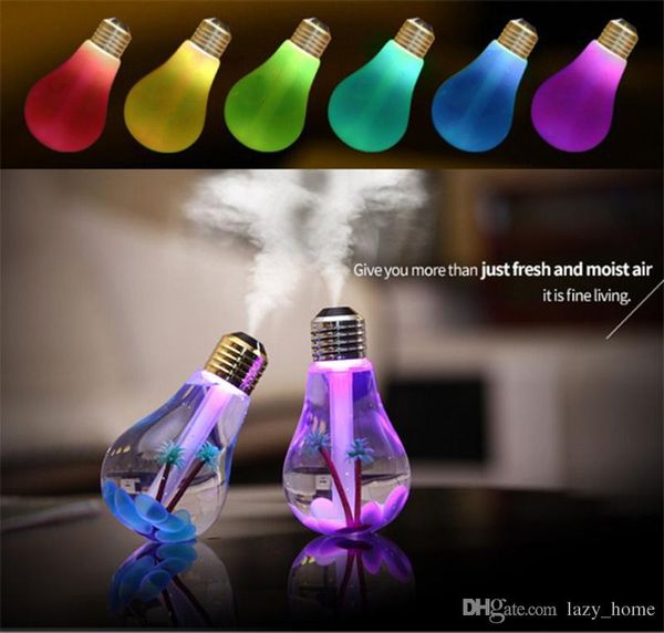 

bulb usb humidifier 6 color change lamp mini humudifiers home aroma led humidifier air diffuser purifier atomizer 110v-240v power