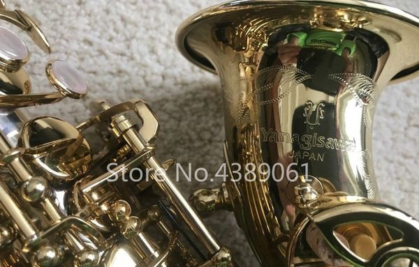 

yanagisawa sc 9930 soprano saxophone small curved neck gold and silver surface b flat brass sax musical instrument with case