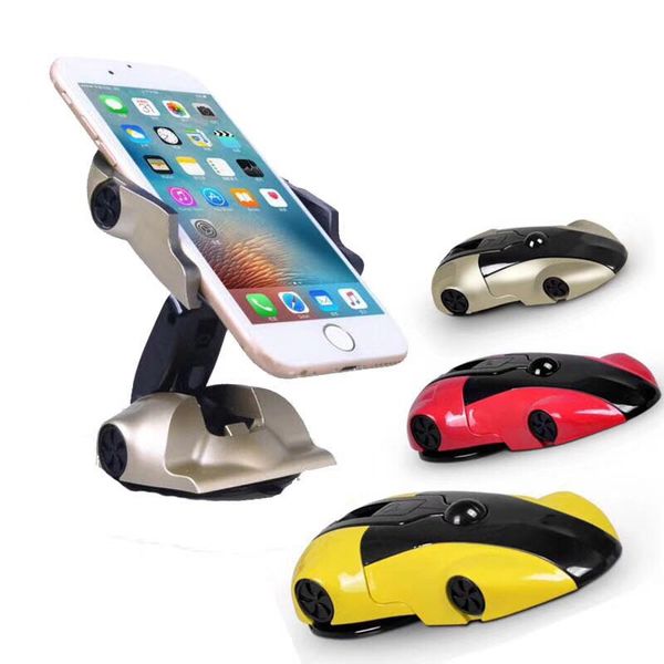 

creative sports car clip model mobile phone car bracket instrument panel bracket folding type rotatable phone holder moq:50pcs ship