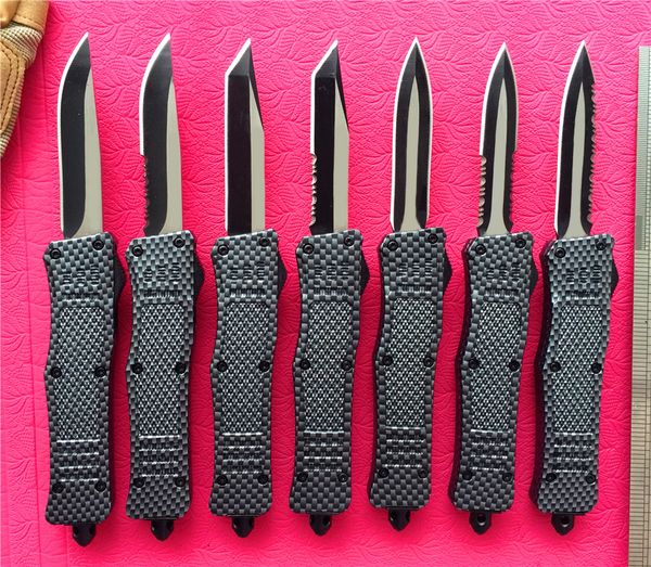 

D/A auto knives small 616 7 inch 440C Steel Zinc alloy handle Simulated Carbon Fiber A161 EDC Pocket knife