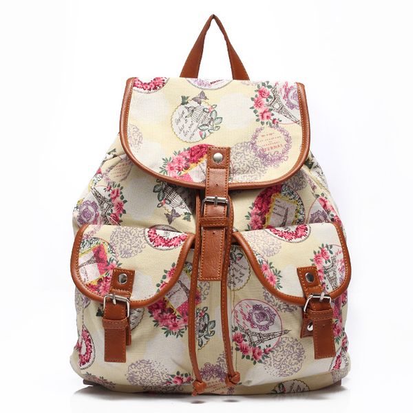 

summer women canvas backpack high capacity travel bag lapbackpack school bag rucksack women bags t1472