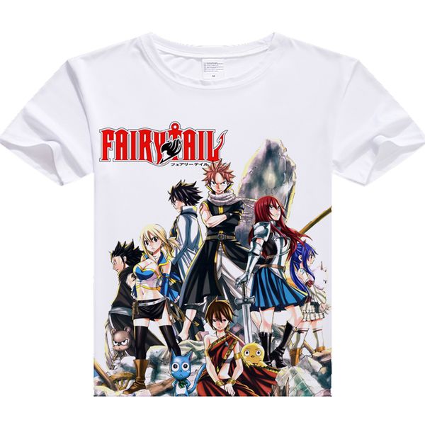

casual men tshirt anime fairy tail digital printed fairy tail t shirt heartphilia erza scarlet t-shirt, White;black