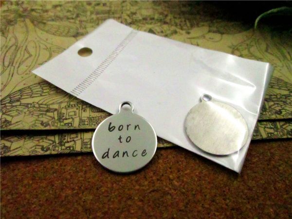 

40pcs--"born to dance"stainless steel charms more style for choosing diy charms pendants for necklace, Bronze;silver