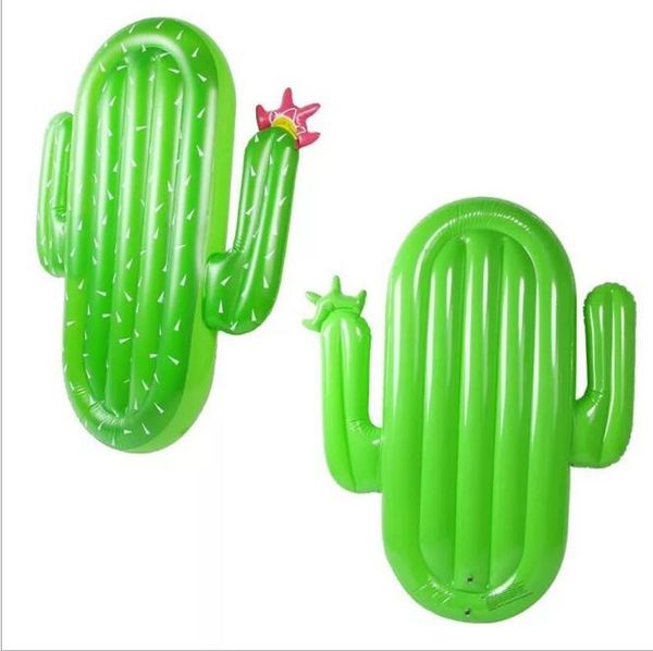Big Tamanho Grande Verde plana inflável Cactus Floating Adulto Pool Party bebê brinquedos de água Bed natação Anel Círculo flutua colchão