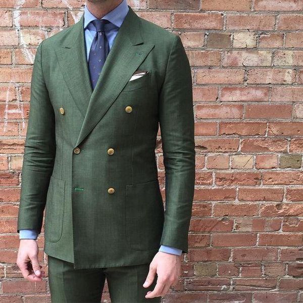 

2019 brand mens wedding suits tea green men groom suits tuxedos for men fashion formal wear slim fit men prom suits(jacket+pants, Black;gray
