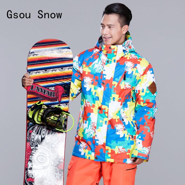 

new gsou snow men ski jacket super warm windproof waterproof outdoor sport wear thicken thermal skiing snowboard male clothing