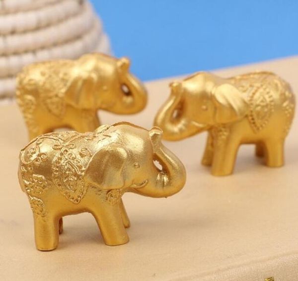 

golden lucky elephant place card holder holders name number table place wedding favor gift unique party favors