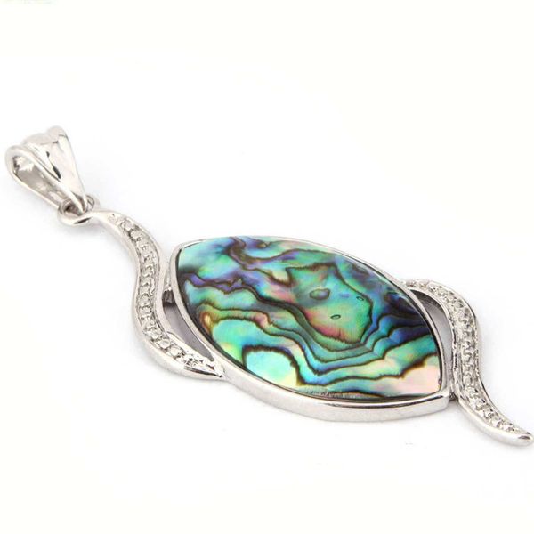 

6pcs /lot natural abalone shell for women pendant jewelry 925 silver fashion charms pendants jewelry size 45*25mm new