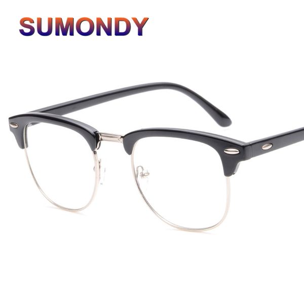 

sumondy anti blue light no dioptre glasses blue-ray-proof protection goggles fashion computer game eyewear women men optics uf01, Silver