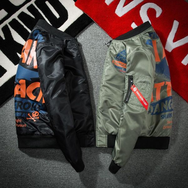 

bf wind lovers jacket spring autumn new japanese harajuku tide brand bomber jacket male personality printing baseball uniform, Black;brown