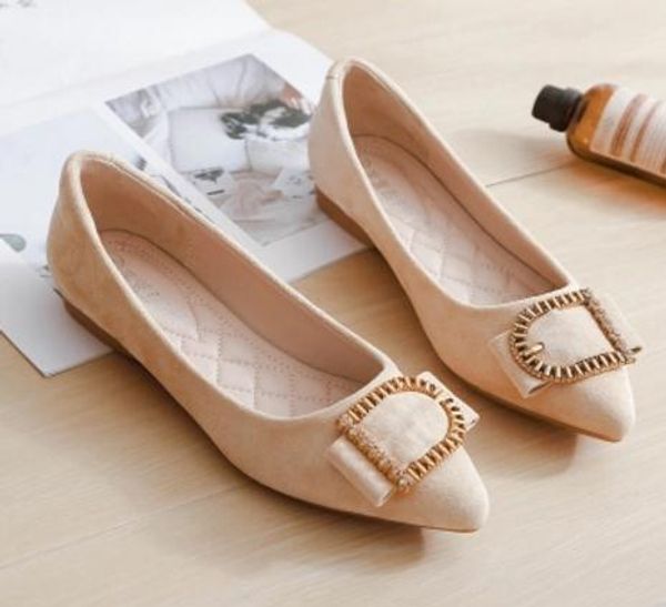 

send pointed end flat bottom single shoes 2018 new style summer shallow mouth big size women's shoes, Black