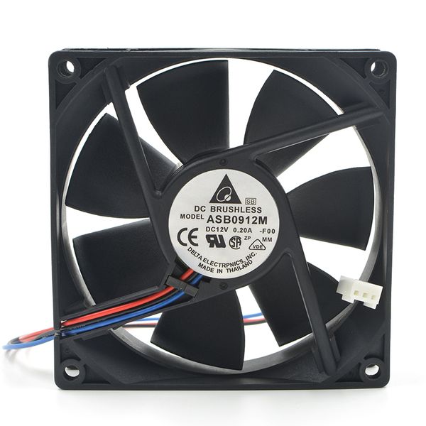 

the original 9025 12v 0.20a delta 9cm asb0912m oil ultra quiet chassis power supply fan