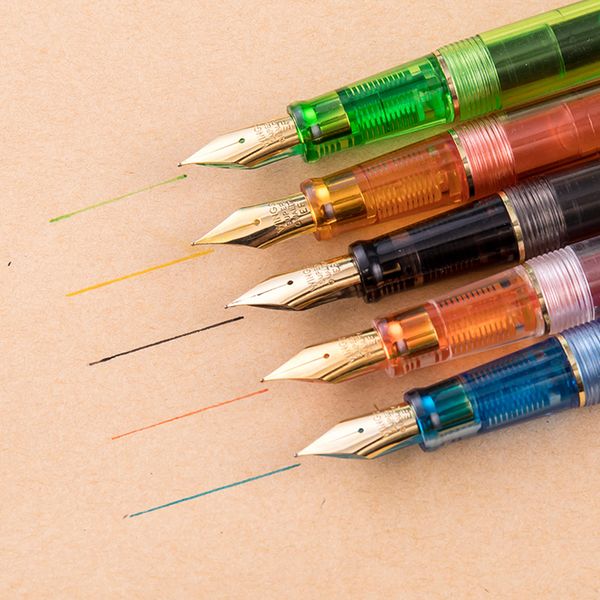 

wings wing sung 3001a students transparent color ink pen demonstration pen practice calligraphy iridium point hero