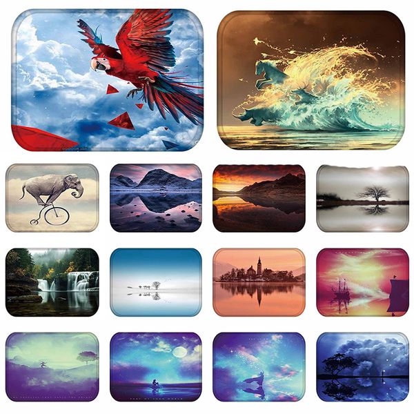 

40x60cm natural scenery evening scenery anti-slip floor mat outdoor rugs animal front door mats kitchen mat for living room