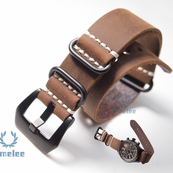 

New replacement Watch Band Strap crazy horse leather nato 20/mm22mm/24mm/26mm