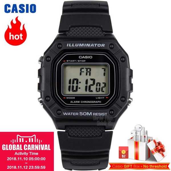 

watch resin quartz waterproof fashion simple trend watch w-218h-1a w-218h-2a w-218h-3a w-218h-4b2, Slivery;brown