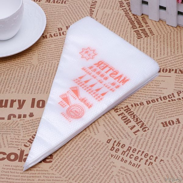 

100pcs/pack s size disposable piping bag icing fondant cake cream decorating pastry tip tool y110-dropshipping