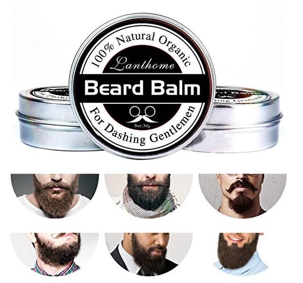 Balsamo per barba balsamo per barba naturale di piccole dimensioni di alta qualità per la crescita della barba e cera per baffi organica per baffi styling liscio