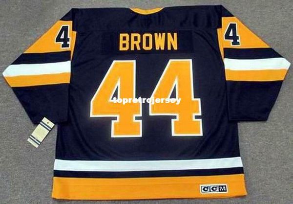 

wholesale mens rob brown pittsburgh penguins 1989 ccm vintage retro hockey jersey, Black;red